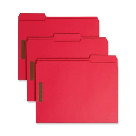 Smead Smead, TOP TAB COLORED 2-FASTENER FOLDERS, 1/3-CUT TABS, LETTER SIZE, RED, 50PK 12740